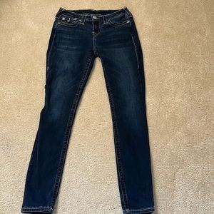 True religion 5 pocket skinny jeans size 27X28
